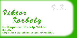 viktor korbely business card